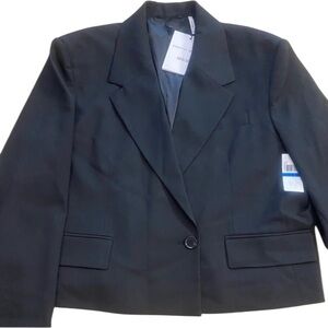 Agolde Women’s Black Short Blazer Wool Blend New Size XL